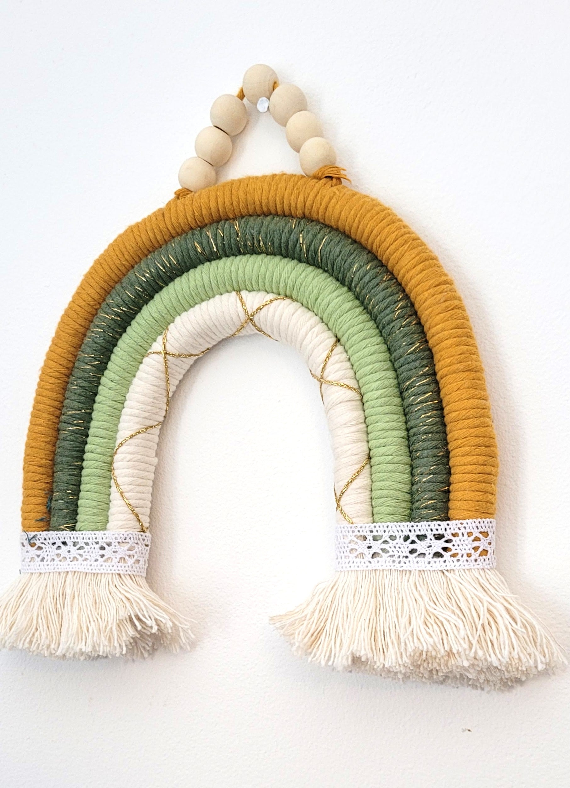 Arc-en-ciel en macramé Perle