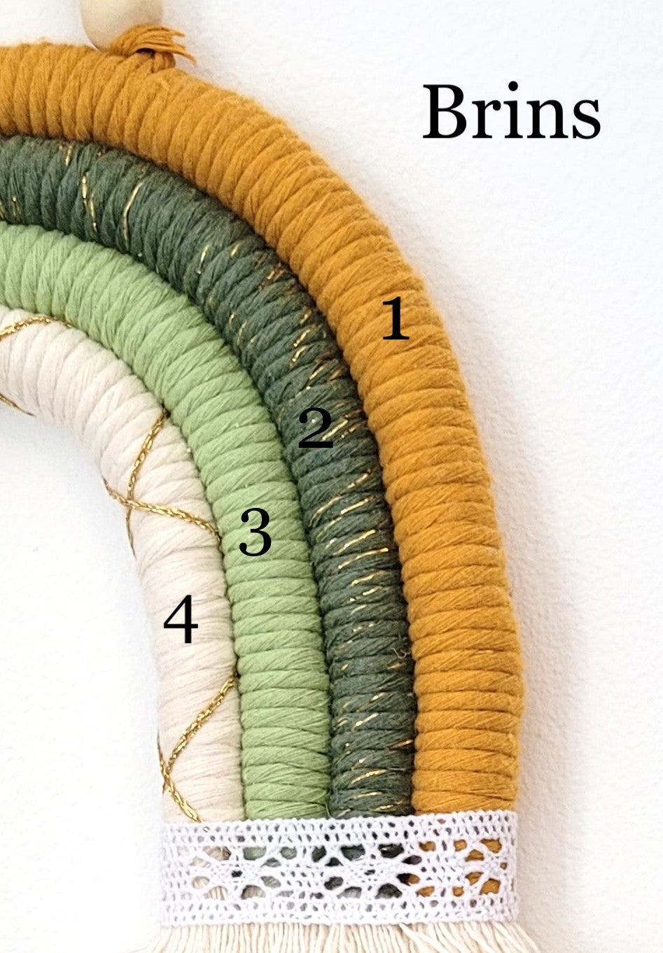 Arc-en-ciel en macramé Perle