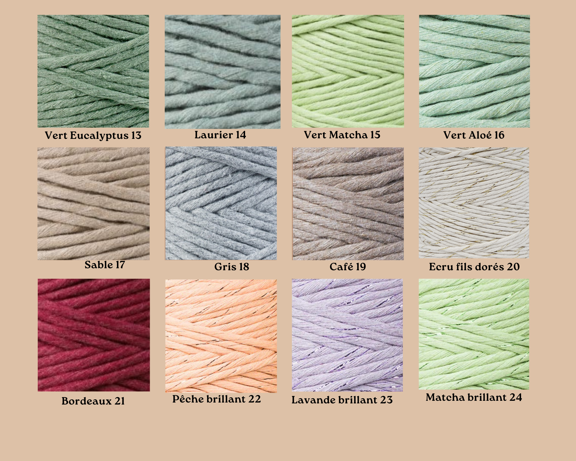 Miroir en macramé Flora