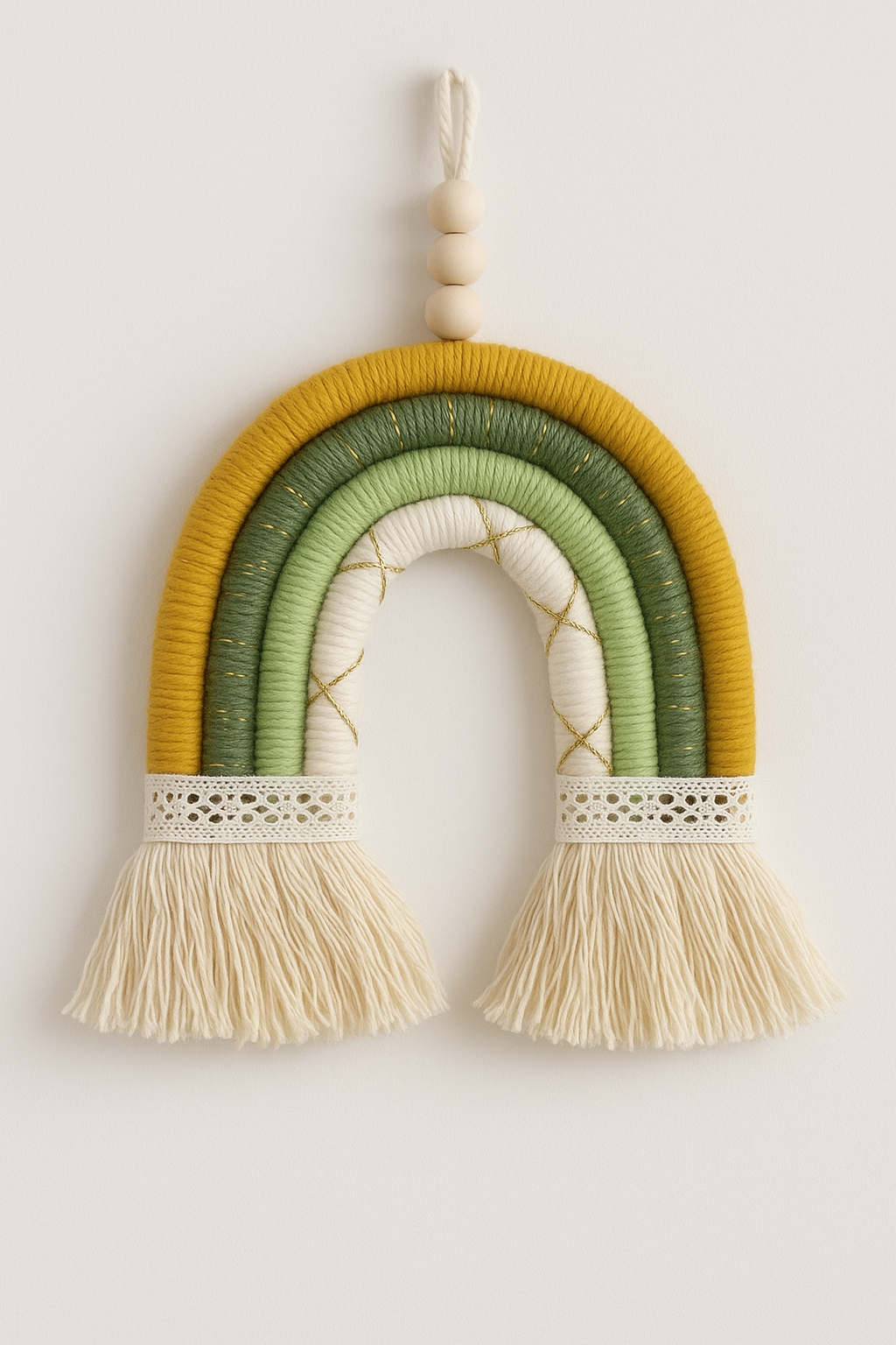 Arc-en-ciel en macramé Perle