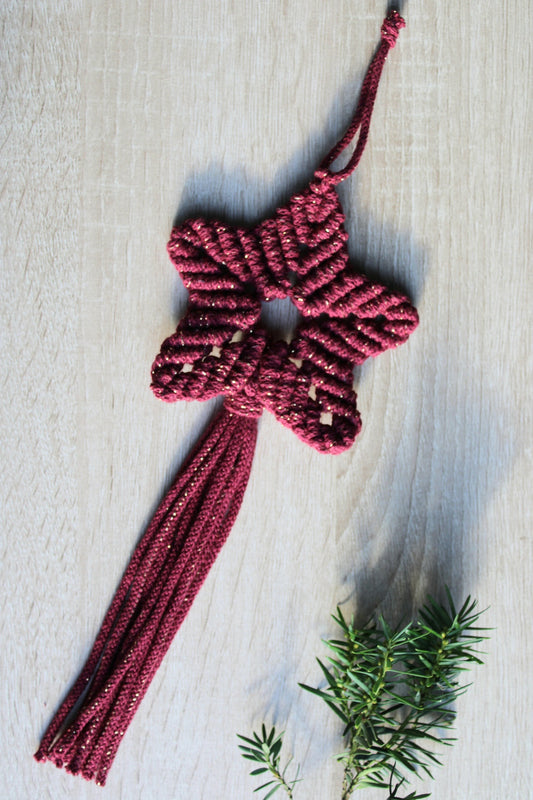 Étoile de Noël en macramé